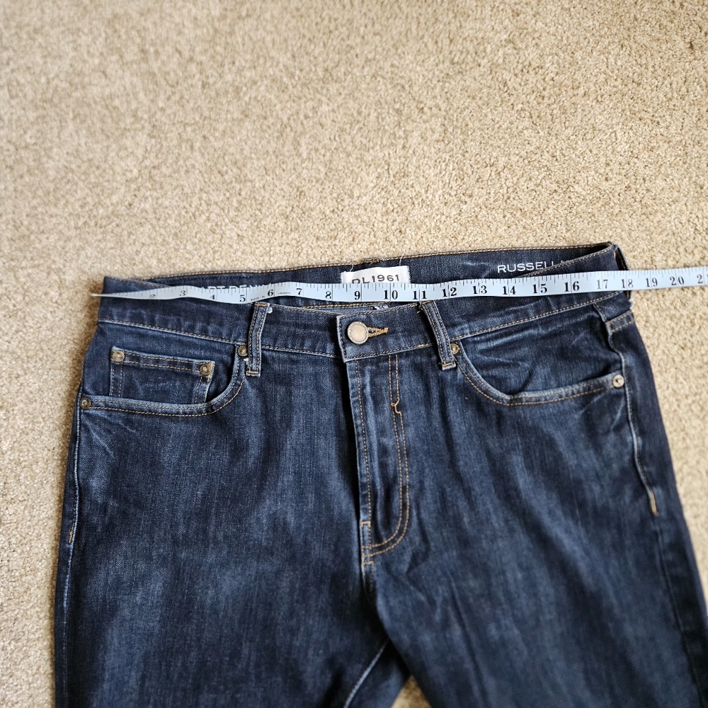 DL1961 Sz 34 Men's Dark Wash Russell Slim Straight Leg Jeans - Picture 8 of 15